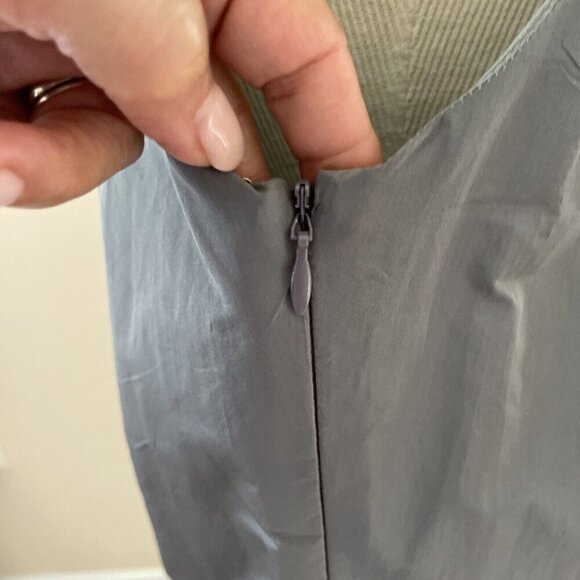 Adampluseve Adam Lippes Satin Sleeveless Dress Womens 8 Metal Tiles Whimsygoth - Picture 5 of 11